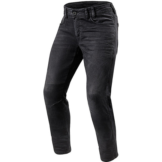 Pantalon Jeans Moto Rev'it DETROIT TF Medium Grey Used Stretched
