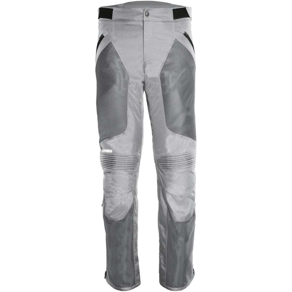 Pantalon moto Acerbis CE RAMSEY VENTED en tissu perforé gris clair