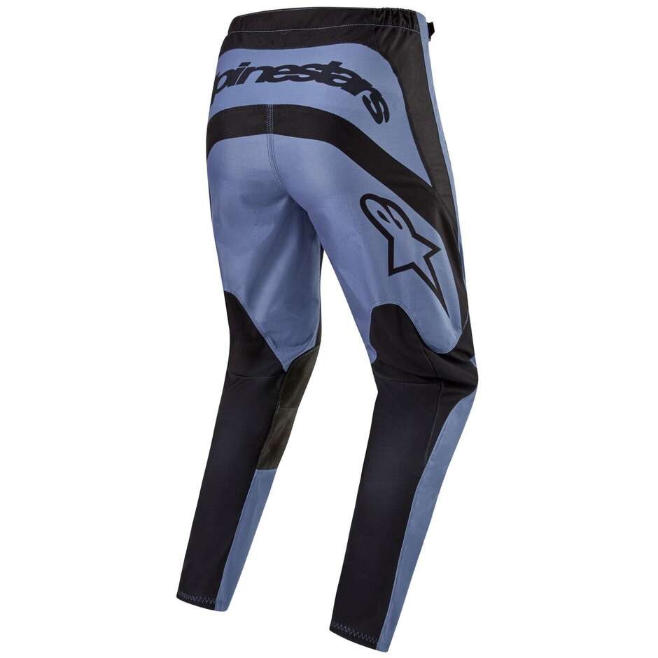Pantalon Moto Alpinestars FLUID LURV Cross Enduro Noir Bleu Clair