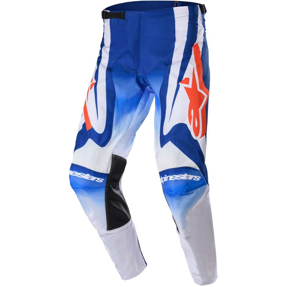 Pantalon Moto Alpinestars RACER SEMI Cross Enduro Orange Bleu