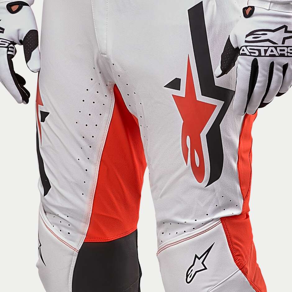 Pantalon moto Alpinestars SUPERTECH WARD Orange Blanc Cross Enduro
