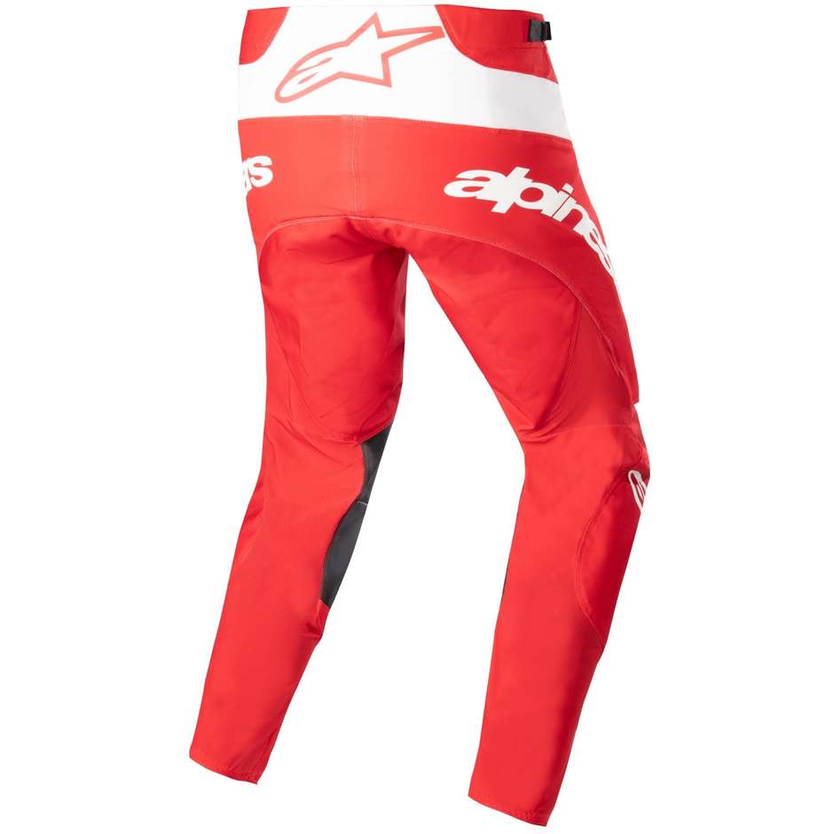 Pantalon Moto Alpinestars TECHSTAR ARCH Cross Enduro Rouge Blanc