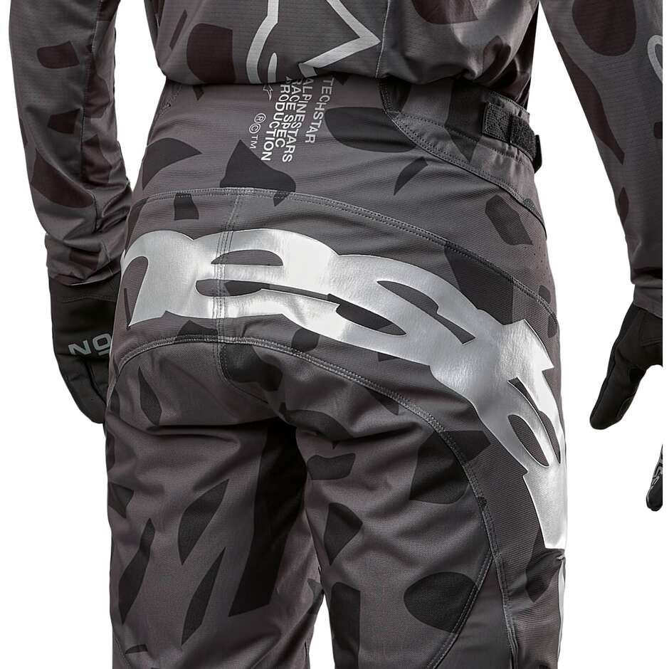 Pantalon moto Alpinestars TECHSTAR GRAPHITE noir camouflage Cross Enduro