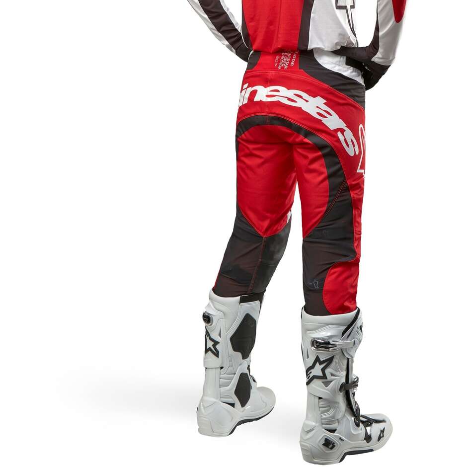 Pantalon Moto Alpinestars TECHSTAR OCURI Cross Enduro Rouge Blanc Noir