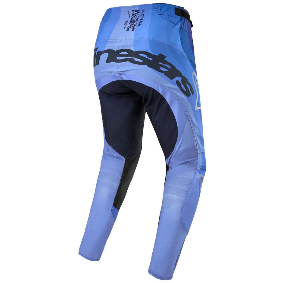 Pantalon Moto Alpinestars TECHSTAR PNEUMA Cross Enduro Bleu Bleu Clair
