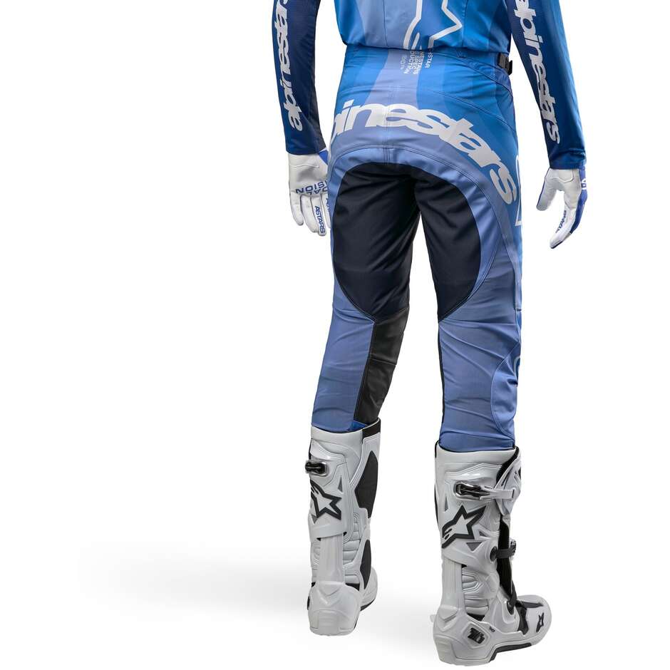 Pantalon Moto Alpinestars TECHSTAR PNEUMA Cross Enduro Bleu Bleu Clair