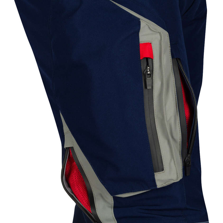 Pantalon moto Bering AUSTRAL GTX bleu marine gris rouge