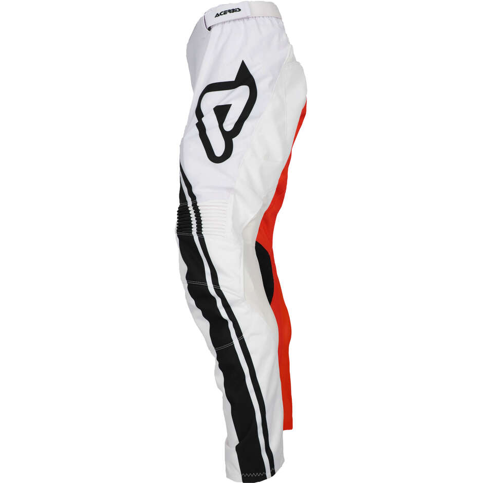 Pantalon Moto Cross Enduro Acerbis MX TRACK CONNECTION Blanc Orange