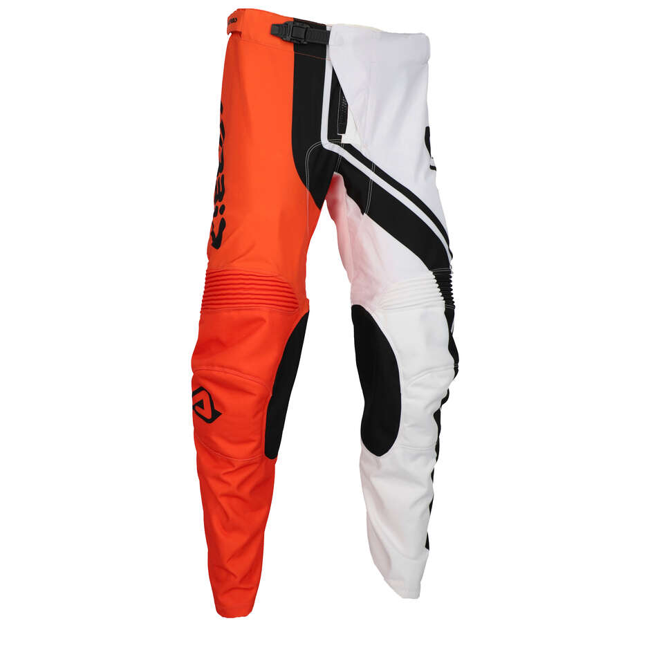 Pantalon Moto Cross Enduro Acerbis MX TRACK CONNECTION Blanc Orange