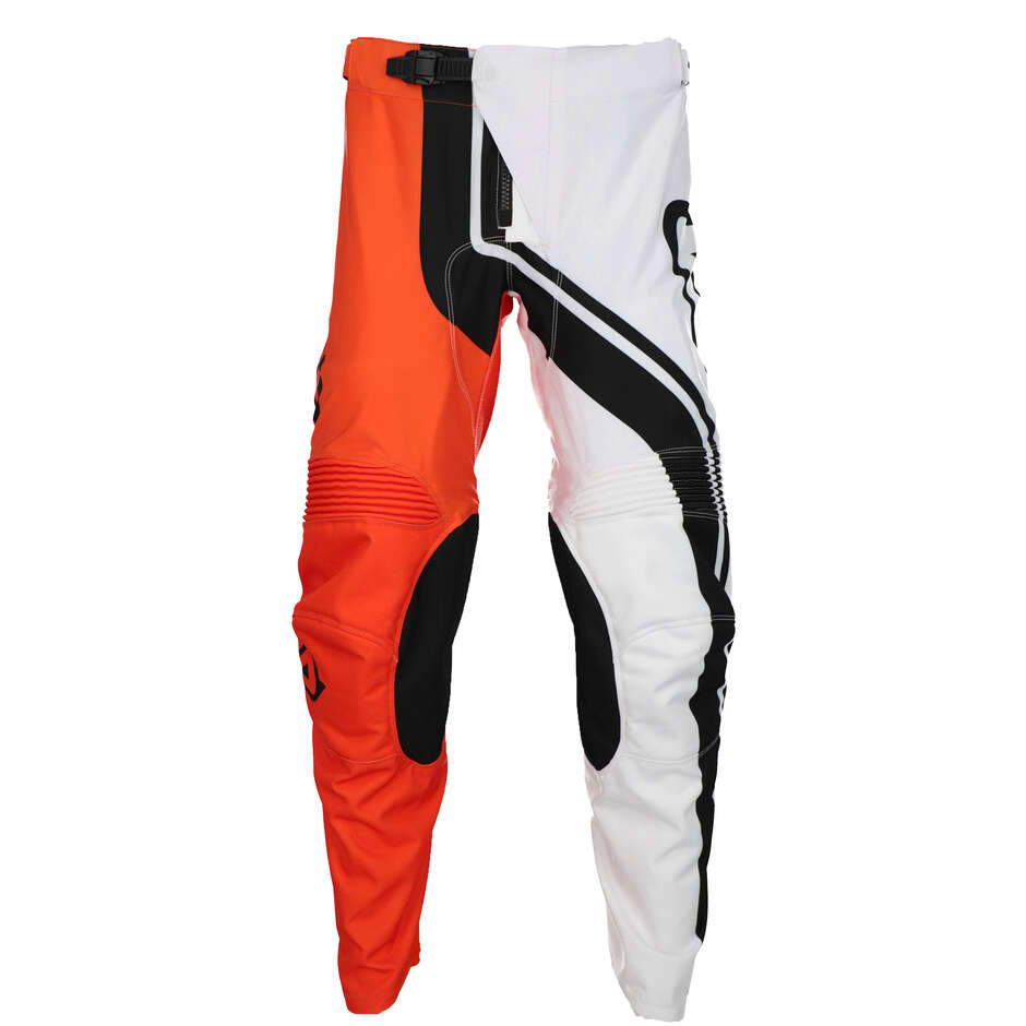 Pantalon Moto Cross Enduro Acerbis MX TRACK CONNECTION Blanc Orange