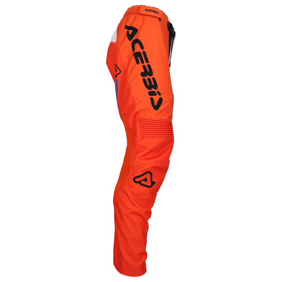 Pantalon Moto Cross Enduro Acerbis MX TRACK CONNECTION Blanc Orange