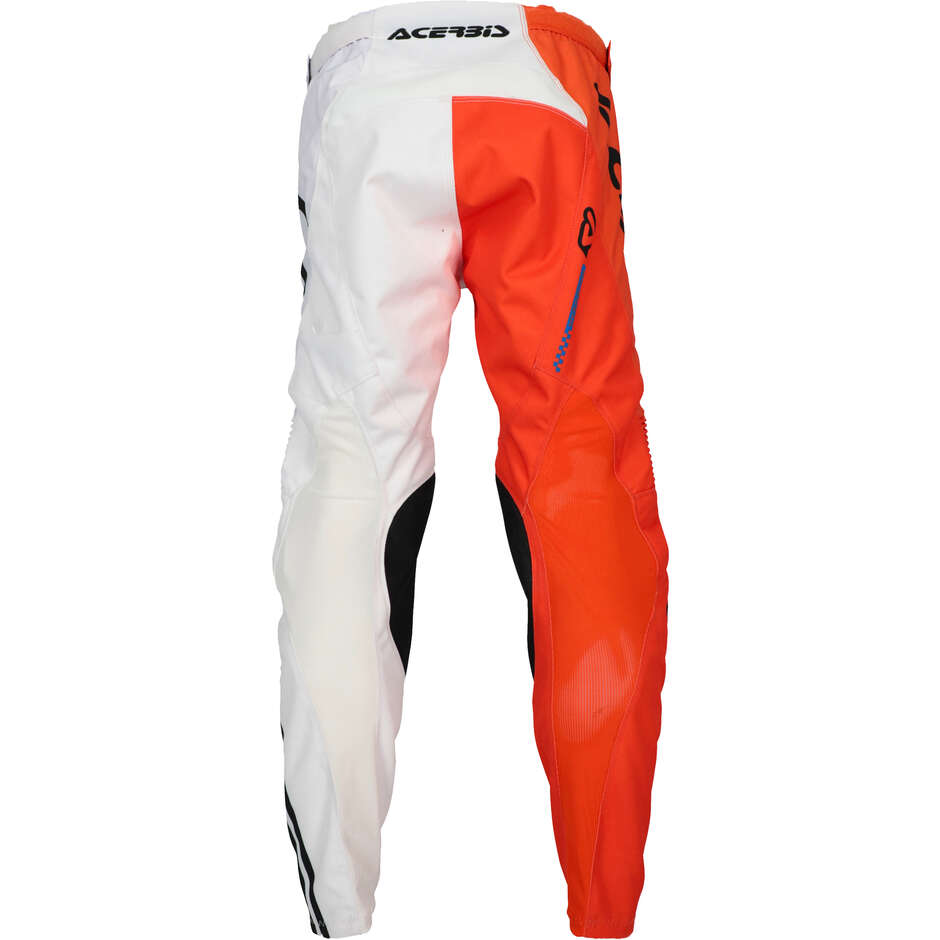 Pantalon Moto Cross Enduro Acerbis MX TRACK CONNECTION Blanc Orange