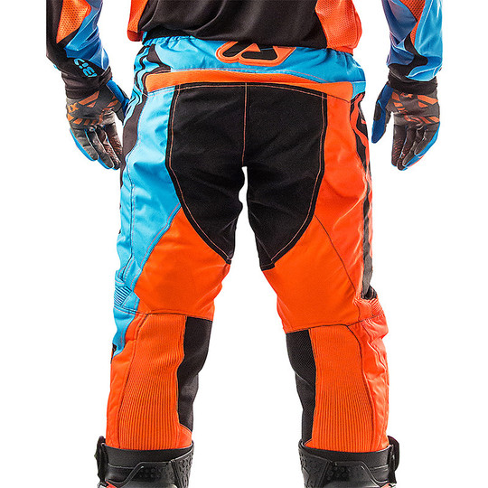 Pantalon Moto Cross Enduro Acerbis X-Gear Bleu Orange Fluo