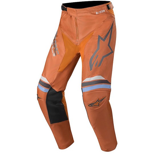 Pantalon Moto Cross Enduro Alpinestars MX20 Racer Braap Orange Fluo Grey