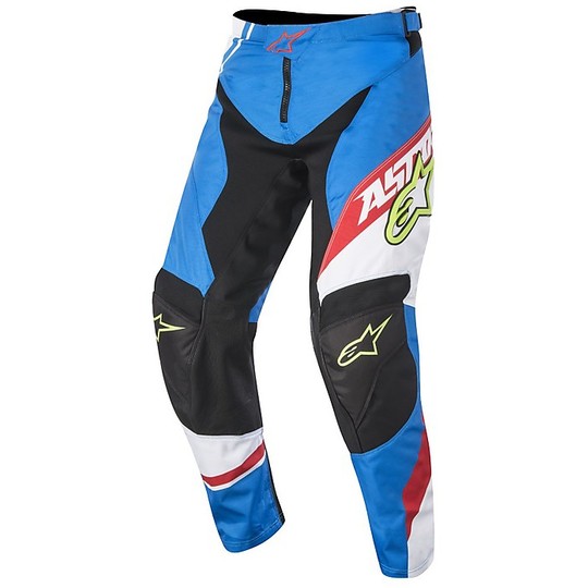 Pantalon Moto Cross Enduro Alpinestars Racer Supermatic Pants 2016 Bleu Rouge Blanc