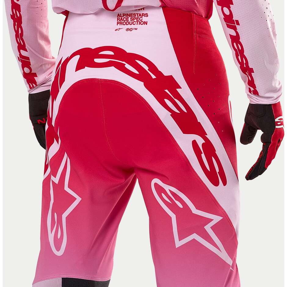 Pantalon moto cross enduro Alpinestars SUPERTECH DADE rouge lilas