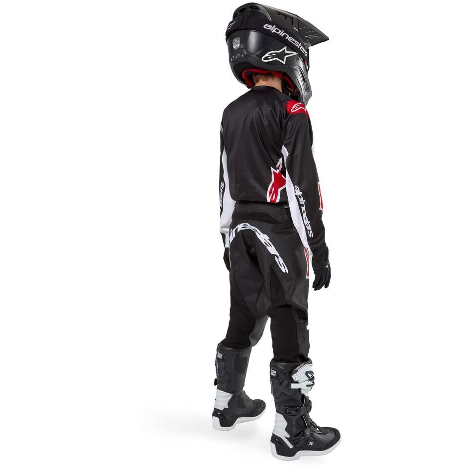 Pantalon Moto Cross Enduro Enfant Alpinestars YOUTH RACER LUCENT Noir Blanc