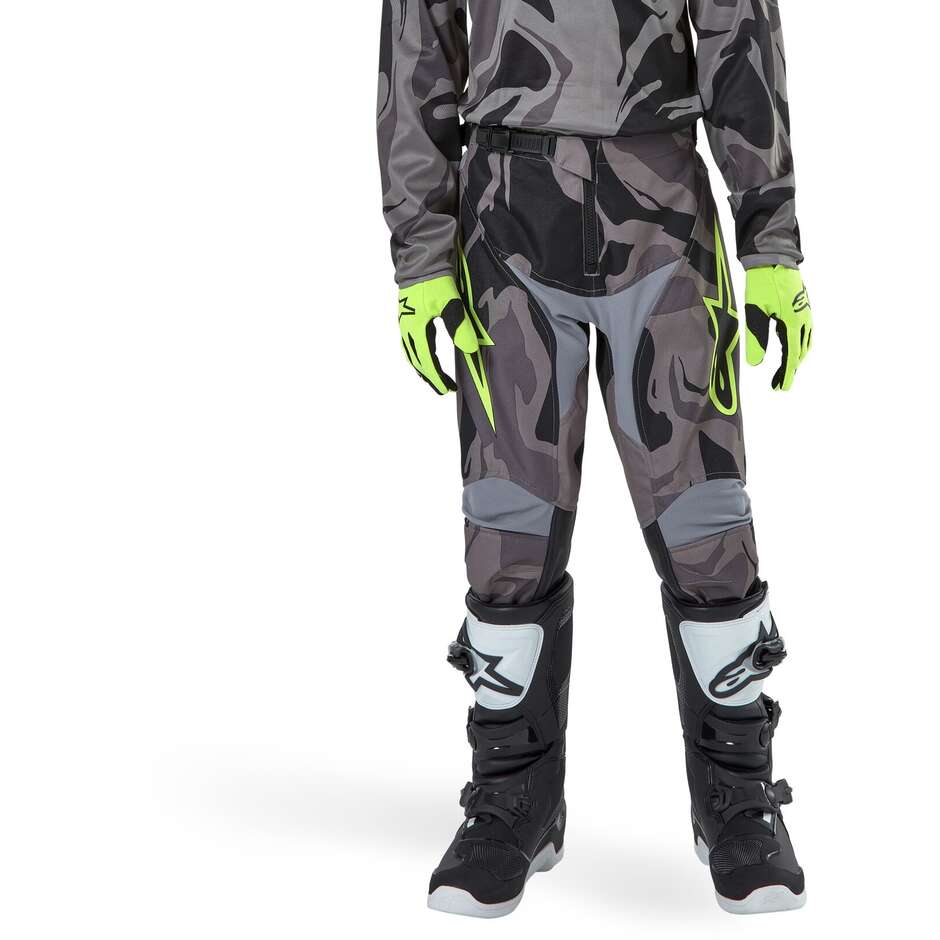 Pantalon Moto Cross Enduro Enfant Alpinestars YOUTH RACER TACTICAL Gris Camouflage