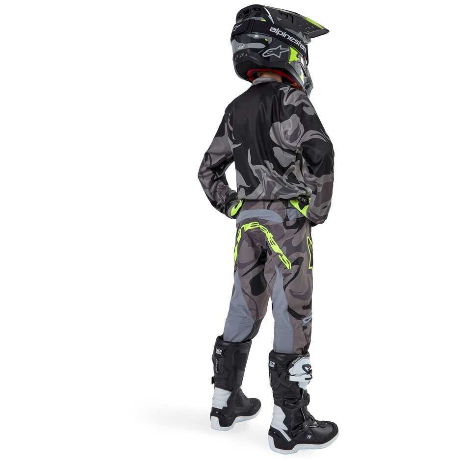 Pantalon Moto Cross Enduro Enfant Alpinestars YOUTH RACER TACTICAL Gris Camouflage