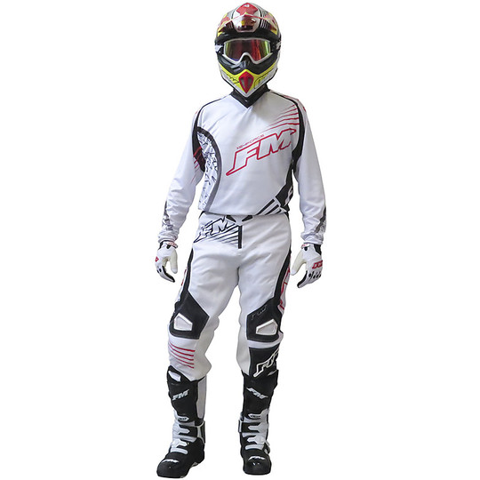Pantalon Moto Cross Enduro FM Racing FORCE X24 Blanc