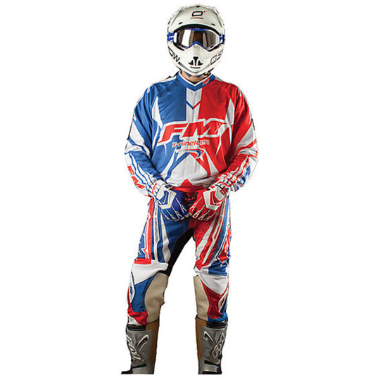 Pantalon Moto Cross Enduro Off-road Fm Racing X19 Bleu