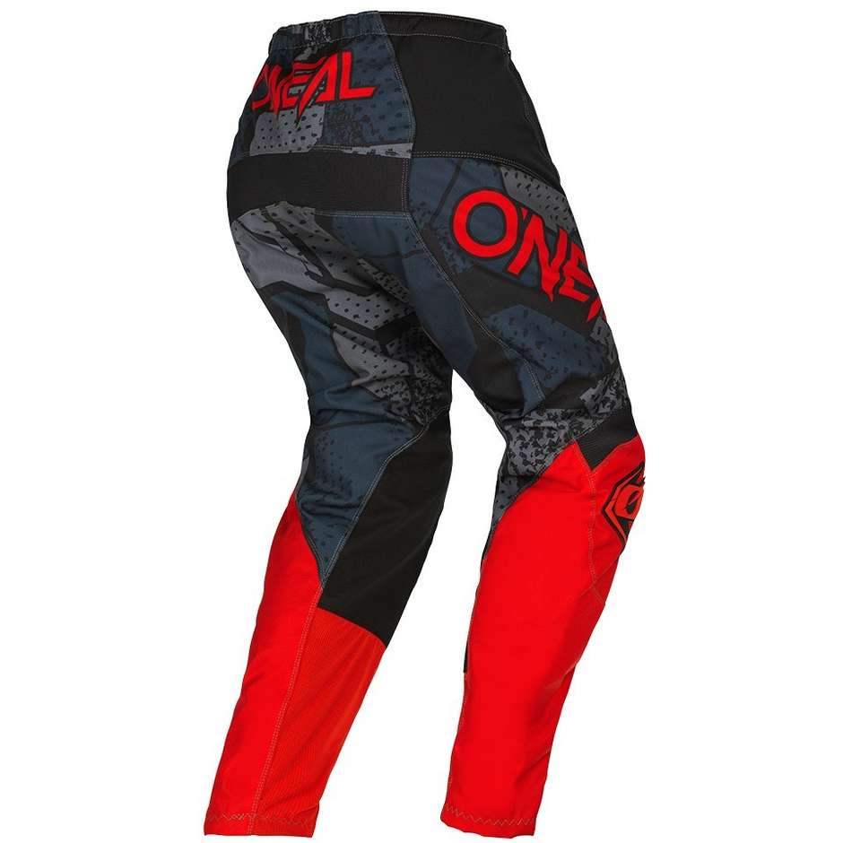 Pantalon Moto Cross Enduro Oneal Element Youth V.22 Camo Noir Rouge