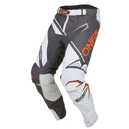Pantalon Moto Cross Enduro Oneal Hardwear Jag LE Blanc Gris