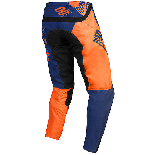 Pantalon Moto Cross Enduro Shot CONTACT TRUST Deep Blue Neon Orange