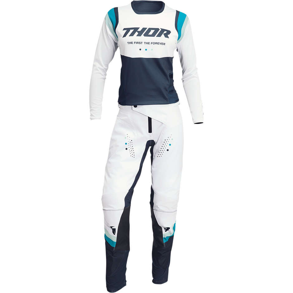 Pantalon Moto Cross Enduro Thor PULSE REV Blanc Minuit Femme