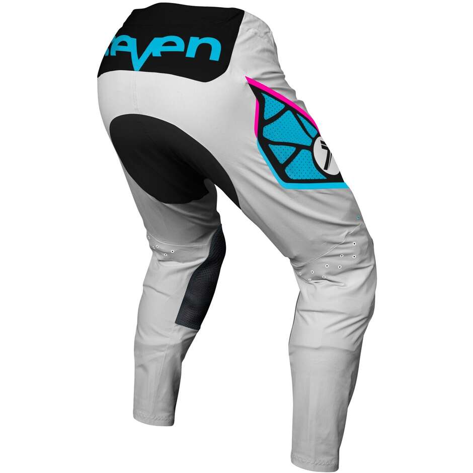 Pantalon Moto Cross SEVEN MX ZERO 25.1 ALTER Blanc Noir