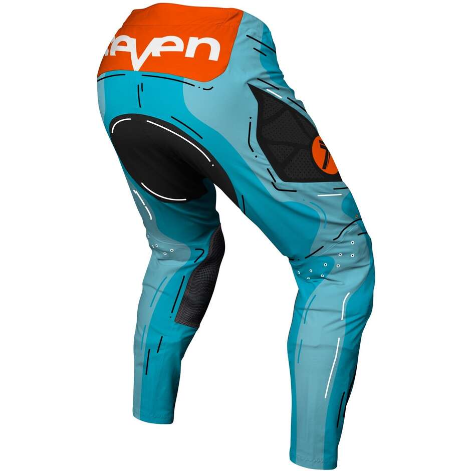 Pantalon Moto Cross SEVEN MX ZERO 25.1 HIJACK Cyan