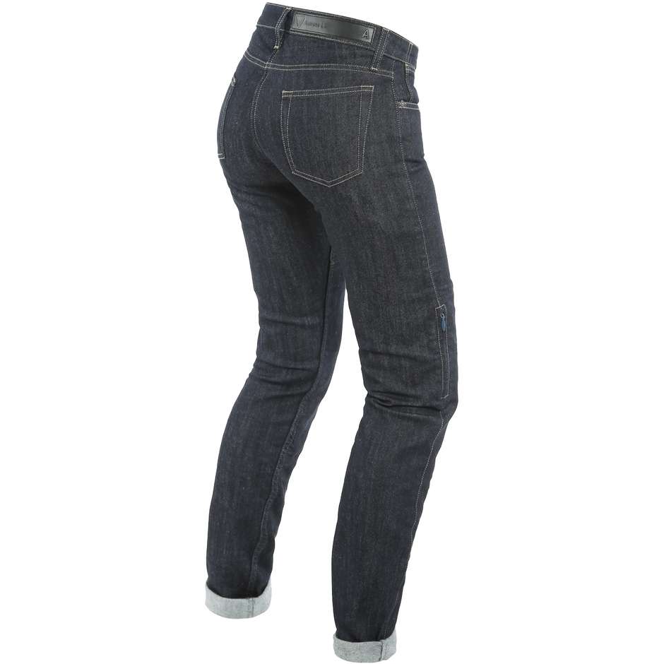 Pantalon moto Dainese DENIM SLIM LADY Femme Bleu