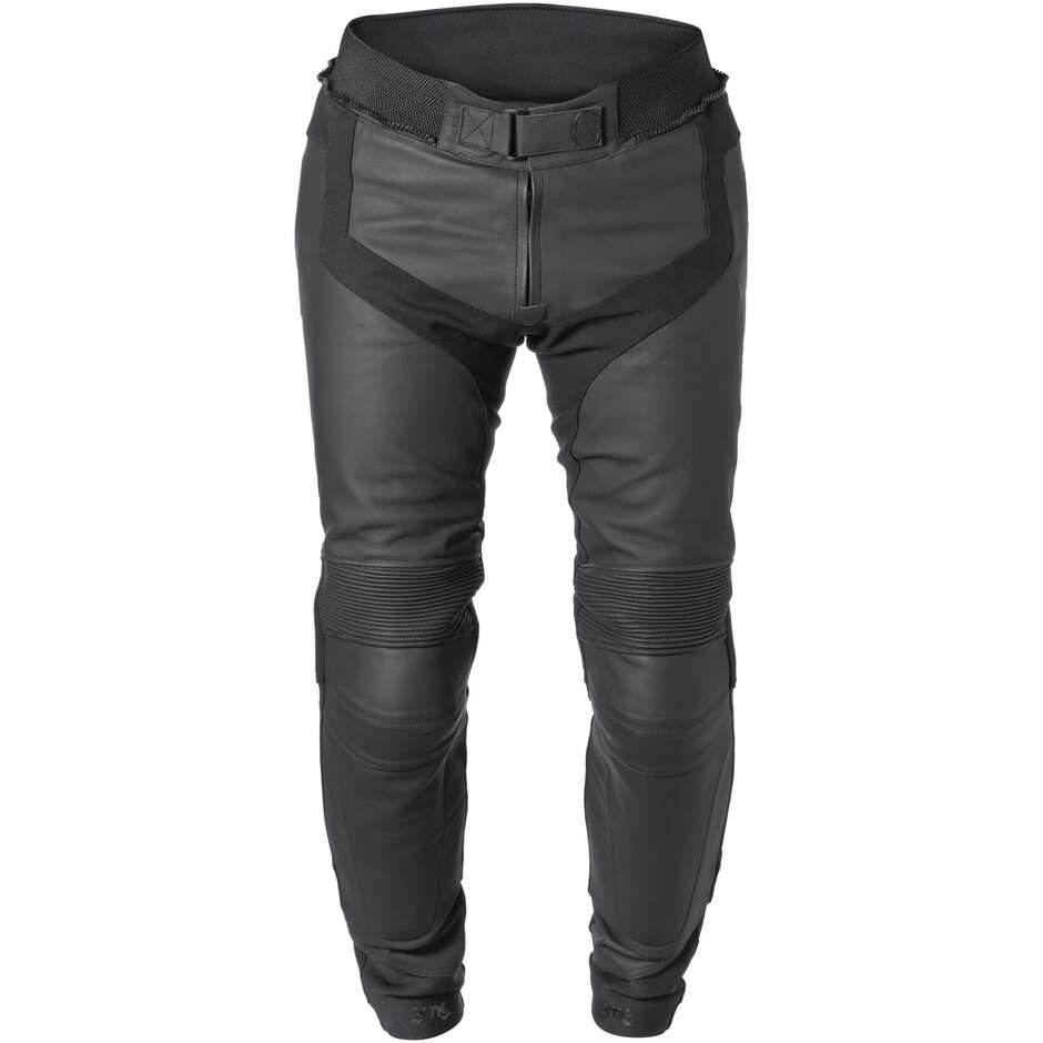 Pantalon moto en cuir noir Gms GS-1