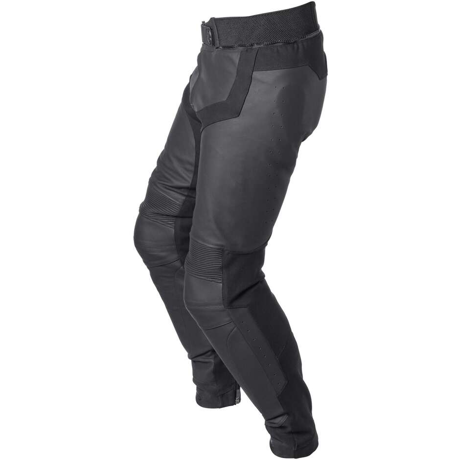 Pantalon moto en cuir noir Gms GS-1