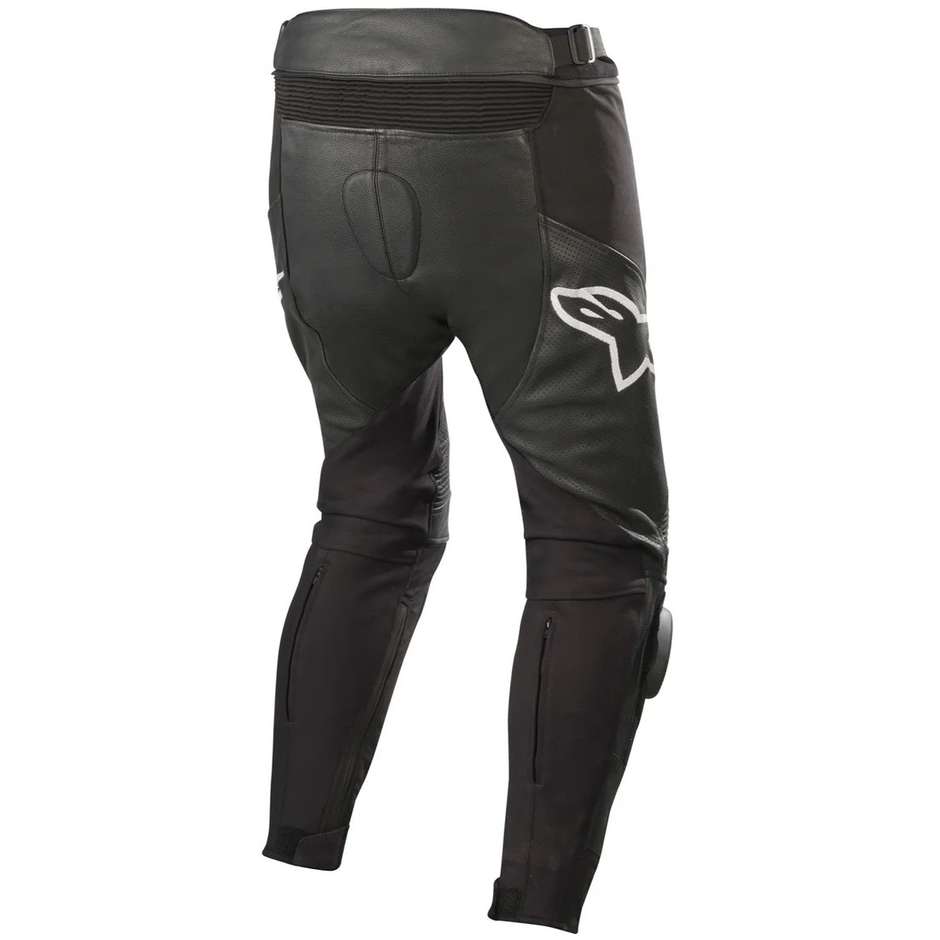 Pantalon moto en cuir perforé Alpinestars SP X Airflow Pants Black White
