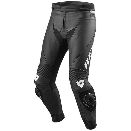 Pantalon moto en cuir Rev'it VERTEX GT Noir Blanc Standard