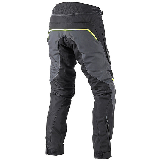 Pantalon moto en tissu Dainese Ridder D1 Gore-Tex noir jaune fluo