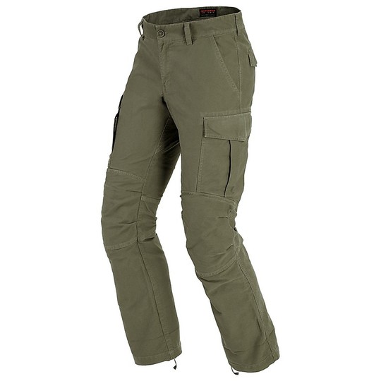 Pantalon moto en tissu perforé Spidi TORPEDO Vert militaire