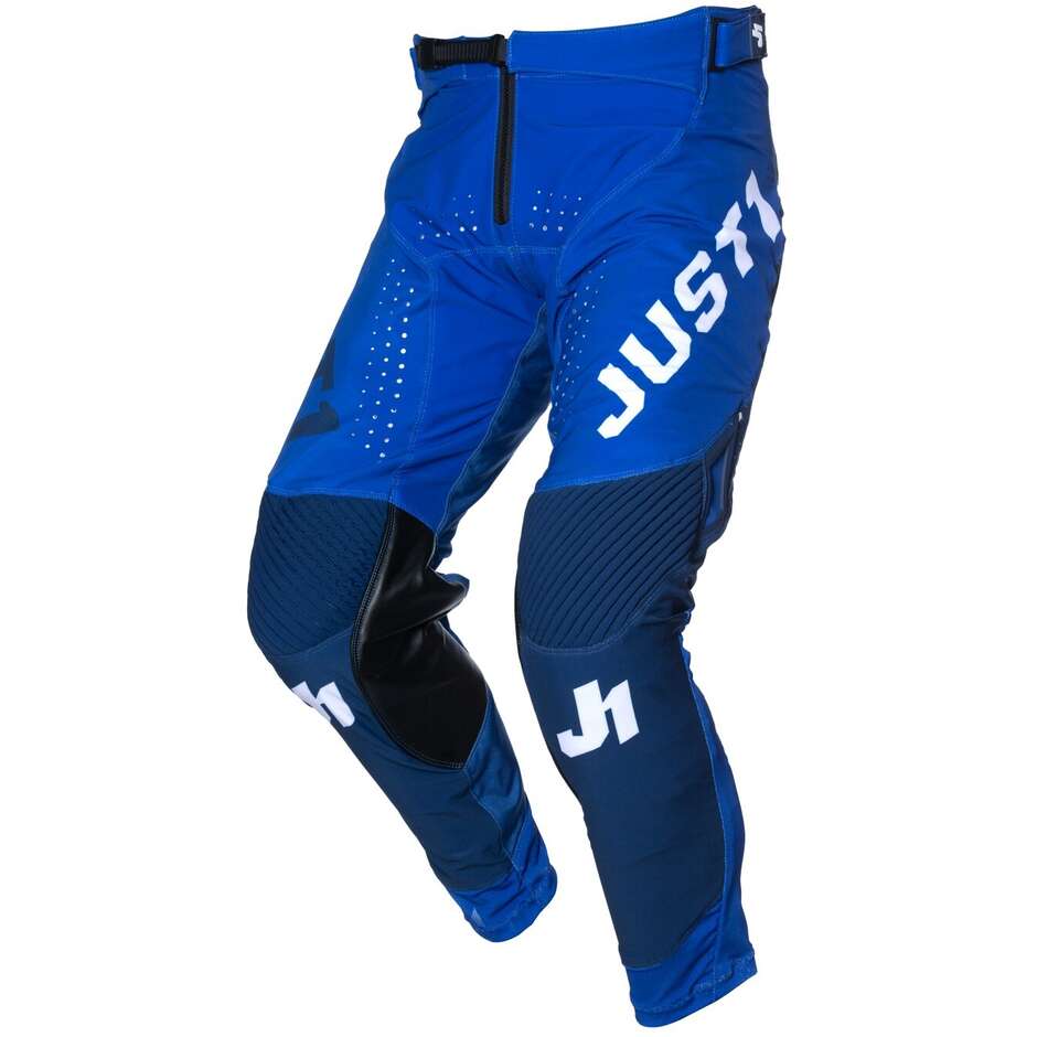 Pantalon Moto Enduro Just1 J-FLEX 2.0 District Bleu Blanc Cross