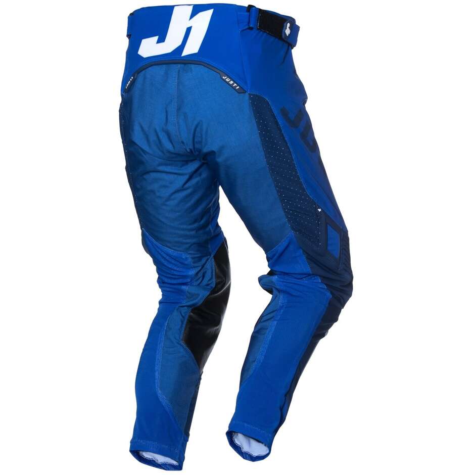 Pantalon Moto Enduro Just1 J-FLEX 2.0 District Bleu Blanc Cross