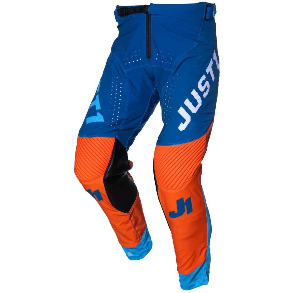 Pantalon Moto Enduro Just1 J-FLEX 2.0 District Bleu Orange Cross