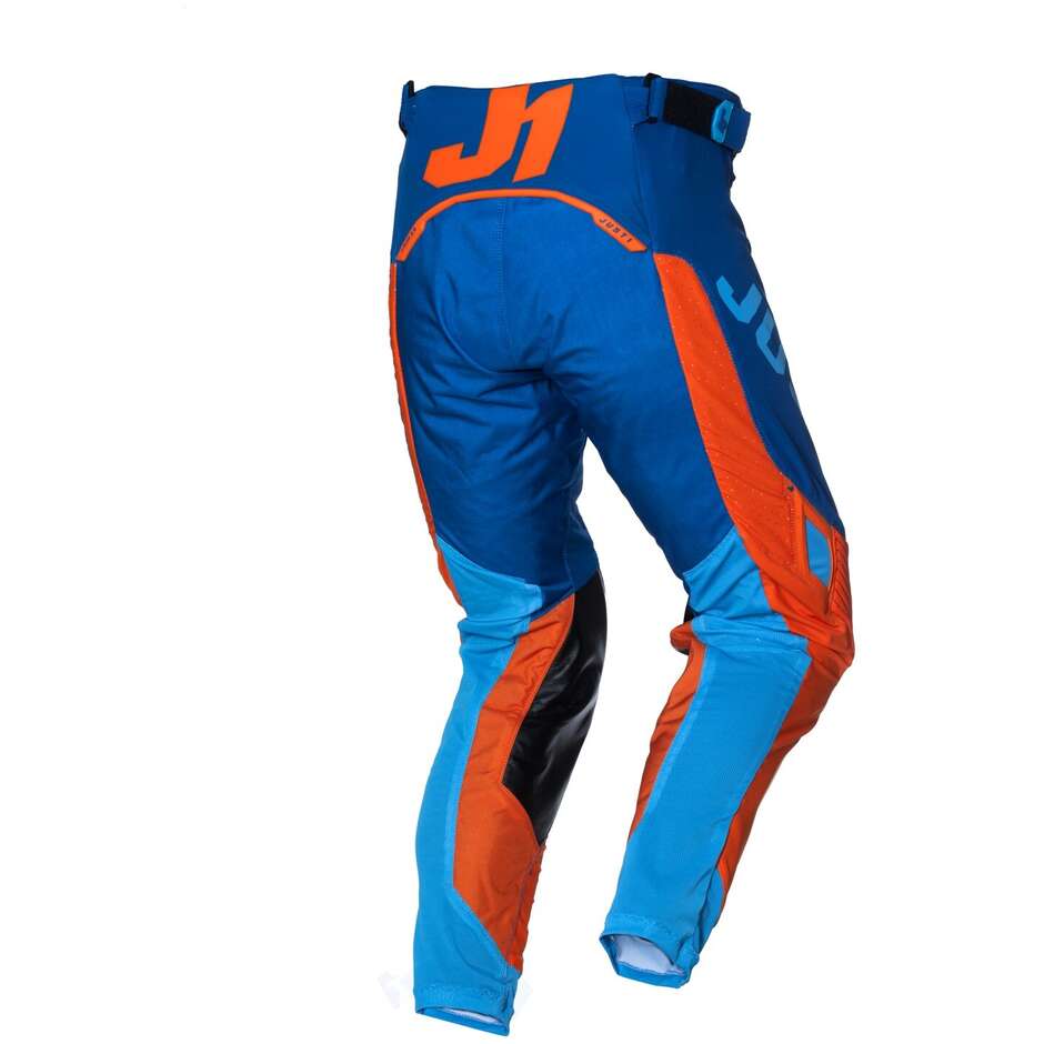 Pantalon Moto Enduro Just1 J-FLEX 2.0 District Bleu Orange Cross