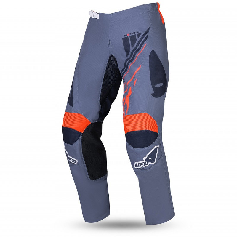 Pantalon Moto Enduro Ufo HERON Gris Orange Cross