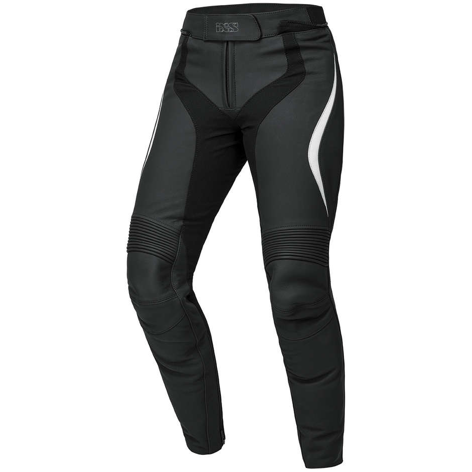 Pantalon moto femme en cuir LD RS-600 1.0 noir blanc