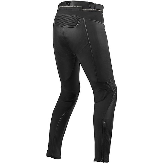 Pantalon moto femme en cuir Rev'it LUNA LADIES Standard Noir