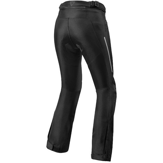 Pantalon moto femme en tissu raccourci Rev'it FACTOR 4 LADIES Black