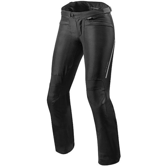 Pantalon moto femme en tissu raccourci Rev'it FACTOR 4 LADIES Black