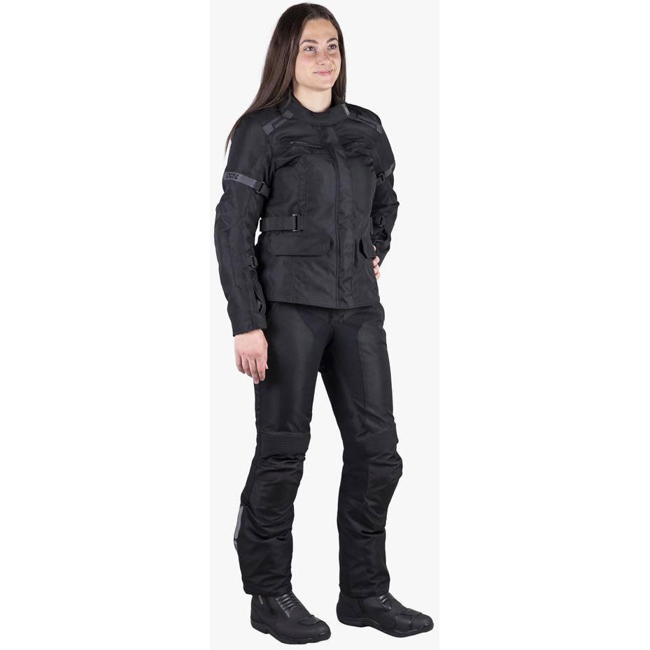 Pantalon Moto Femme Raccourci En Tissu Ixs TALLINN-ST 2.0 Noir