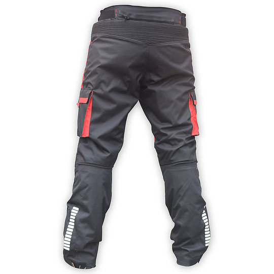 Pantalon Moto Hero en tissu technique 4 saisons HR 3435 noir rouge