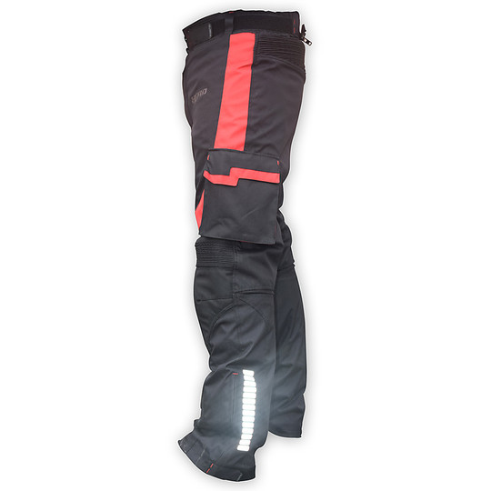 Pantalon Moto Hero en tissu technique 4 saisons HR 3435 noir rouge